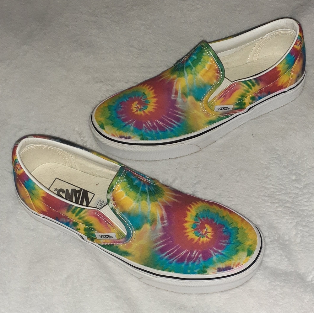 Vans Slip On Tie Dye Shoes Skateboard Sneakers Hippie